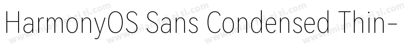 HarmonyOS Sans Condensed Thin字体转换
